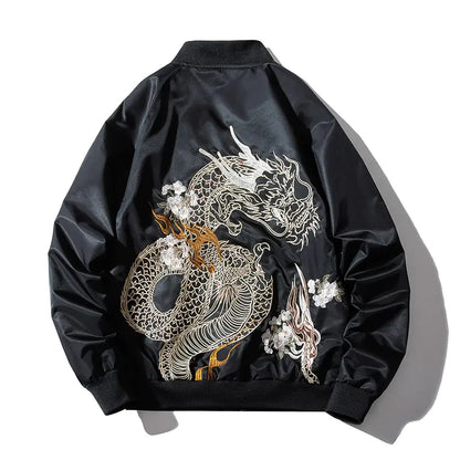 Chaqueta Japonesa Dragón Bordado
