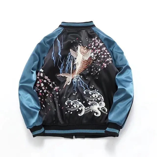 Chaqueta Japonesa Koi Bordado
