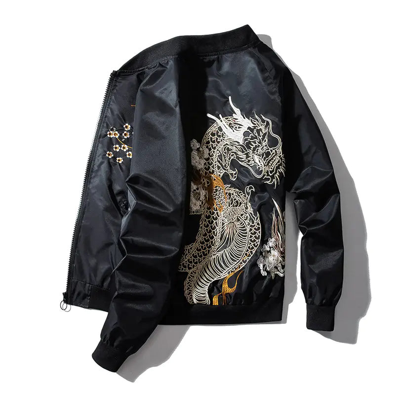 Chaqueta Japonesa Dragón Bordado