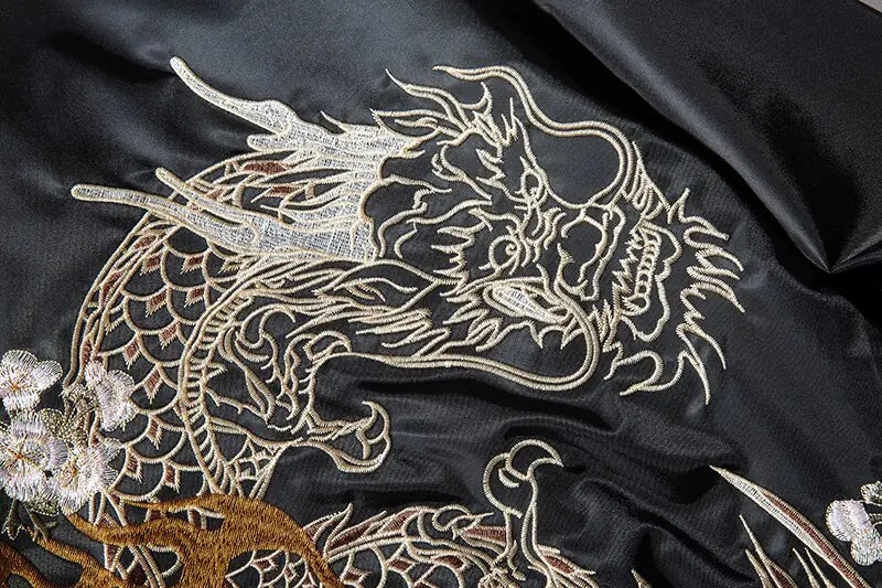Chaqueta Japonesa Dragón Bordado